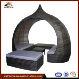 2018 New Outdoor Wicker Daybed with Curtain and Cushion-Well Furnir