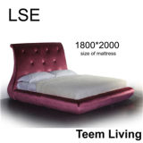 China Furniture Manufacturers French Upholstered Bed Ls-409