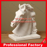 Horse Head Marble Statue for Home or Garden Decoration