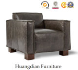 Modern Lobby Living Room Furniture Single Seat Leather Sofa (HD529)