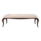 Indoor Furniture Linen Upholstery Wooden Bench Custom Bed Side Stool