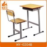 Student Studying Wood Metal Classroom Desk with Chair