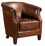 Vintage Country Style Leather Club Chair
