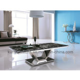 Home Furniture Stainless Steel Marble Top Coffee Table