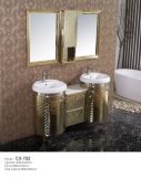 Saudi Arabic Antique Luxury Stainless Steel Bathroom Cabinet with Wash Basin