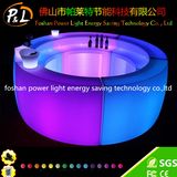 PE Plastic LED Lighting Round Bar Table