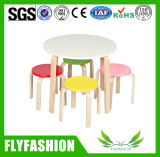 Children Wooden Furniture Kids Round Table and Chairs (SF-22C)