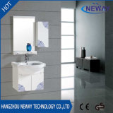 Small White Wall PVC French Bathroom Vanity Cabinet