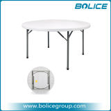 5ft Single-Piece Plastic Circle Top Banquet Folding Table