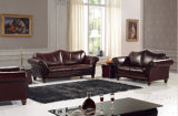 Classical Living Room Leather Sofa Furniture with Top Grain Leather