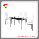 Home Designs Glass Dining Table Set with 4 Chairs (DT011)