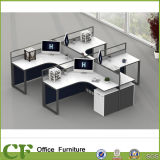 Office Model L Style 4 Seats Staff Desk Design