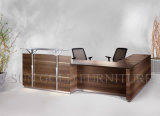 Modern Appearance L Shape Glass Top Office Reception Desk (SZ-RT034)