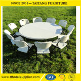 China White Plastic Round Folding Table