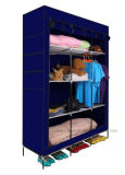 Modern Simple Wardrobe Household Fabric Folding Cloth Ward Storage Assembly King Size Reinforcement Combination Simple Wardrobe (FW-46B)