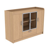 Modern Wooden Design Glass Door Office Use Tea Coffee Table Cabinet