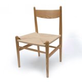 Restaurant Furniture Natural Oak Wood Dining Chair with Rope Seat