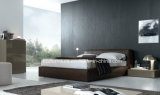 Modular Leather Bedroom Furniture King Size Soft Bed