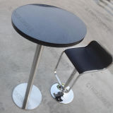 Small Round Black Bar Table with Chairs