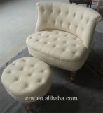 Hot Sale 2 Seat Button Sofa with Ottoman