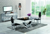 Modern Tempered Glass or Marble Top Stainless Steel Dining Table