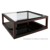 Apartment Center Table Design Wooden Square Table for Sale (ST0037)