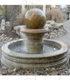 Granite White Stone Sculpture Water Fountain for Garden Decoration
