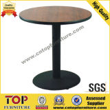 Round Iron Base Plywood Coffee Table