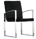 Modern Leather Restaurant Hotel Dining Furniture Arm Chair