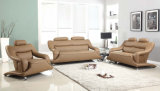 Modern Living Room Home furniture Light Brown Leather Sofa