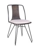 Industrial Metal Wood Restaurant Dining Chair