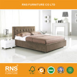 In003 Simple Brown Furniture Fabric Bed