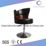 Stylish Design Wooden Leather Leisure Bar Chair with Metal Base