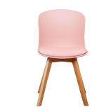 Modern Colored PP Plastic Wooden Dining Chair