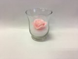 Personal Designed Pink Flower Curved Scented Candle for Home Decoration, Gift, Birthday Party.