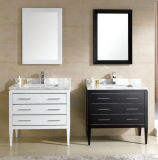 Solid Wood Bathroom Cabinet with Marble Top