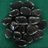 Black Polished Pebbles for Garden