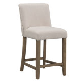 Middle Wood Stool Simple Fabric Home Restaurant Sponge Chair