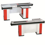 Customzied Retail Store Stainless Steel Cash Register Desk Electric Cash Desk with Belt Register Desk