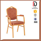 Durable Aluminium flexible Popular Stacking Metal Armrest Chair Br-a