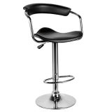 Black Color Synthetic Leather Seat Bar Chair with Armrest (FS-T6038)