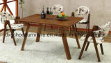100% Solid Wood Dining Table and Chair for Four People