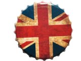 England Style Metal Signs Decorative Bottle Cap Craft for Decor