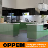 Four Edges Cabinets Green Lacquer Kitchen Cabinets (OP15-L11)