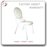 Decorative Studs White PU Leather Modern Hotel Chairs (BC-95)