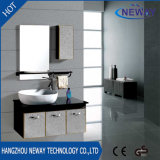New Design PVC French Bathroom Vanity Cabinet with Ceramic Basin