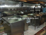 Custom Made High Glossy Kitchen Cabinet with Metal (HS-013)