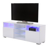 2 Drawers/Shelves High Gloss LED TV Stand Cabinet Unit