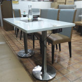 New Design Modern Artificial Stone Restuarant Home Furniture Marble Hot Pot Dining Table