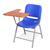 Office Furniture Fujian Metal Legs Plastic Chair with Writing Pad